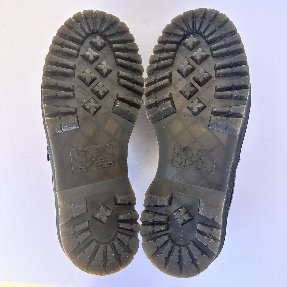 Dr Martens Adrian Quad Loafers Womens 10 Mens 9 Black Leather Platform Tassel - Picture 6 of 9